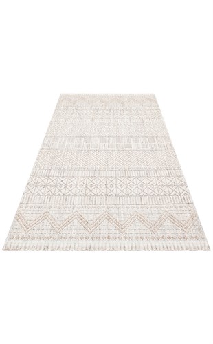 COZY CZY 02 GREY BEIGE  Hav Toz Vermez Modern Örgü Dokuma Makine Halısı