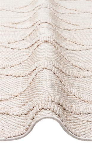 COZY CZY 04 BEIGE  Hav Toz Vermez Modern Örgü Dokuma Makine Halısı