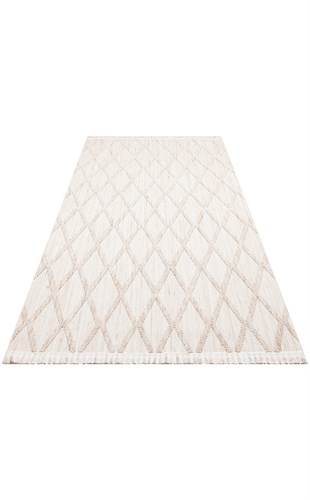 COZY CZY 04 BEIGE  Hav Toz Vermez Modern Örgü Dokuma Makine Halısı