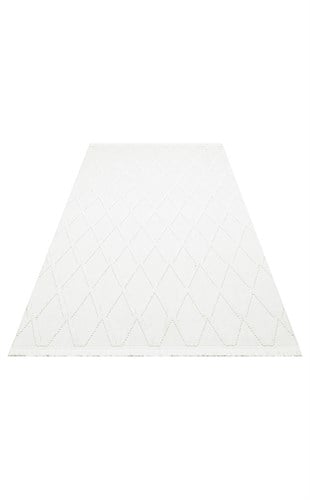 COZY CZY 04 CREAM  Hav Toz Vermez Modern Örgü Dokuma Makine Halısı