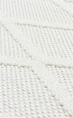 COZY CZY 04 CREAM  Hav Toz Vermez Modern Örgü Dokuma Makine Halısı