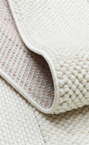 COZY CZY 05 CREAM  Hav Toz Vermez Modern Örgü Dokuma Makine Halısı