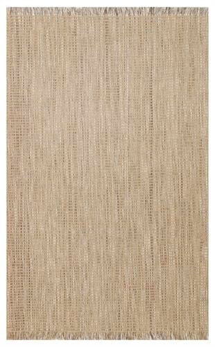 DOHA DH 01 BEIGE  Jüt ve Polyester ile Üretilen Çift Taraflı Modern Kilim