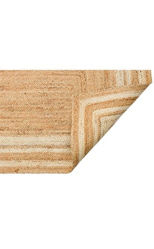 ECHO ECH 10 NATURAL WHITE XW  El Dokuma Naturel Jüt Hasır Halı