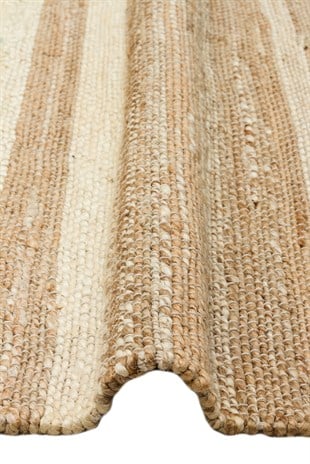 ECHO ECH 11 NATURAL WHITE XW  El Dokuma Naturel Jüt Hasır Halı