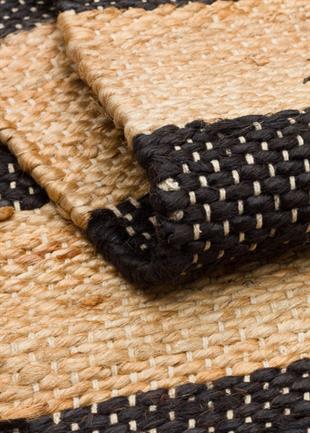 ECHO ECH 13 NATURAL BLACK XW  Jüt ile Üretilen El Dokuma Sisal Kilim
