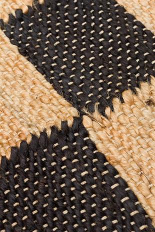 ECHO ECH 13 NATURAL BLACK XW  Jüt ile Üretilen El Dokuma Sisal Kilim