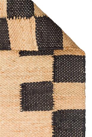 ECHO ECH 13 NATURAL BLACK XW  Jüt ile Üretilen El Dokuma Sisal Kilim