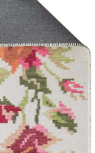 ELISTA ELS 100 CREAM MULTY  Vintage Desenlere Sahip Kaydırmaz Yıkanabilir Modern Halı