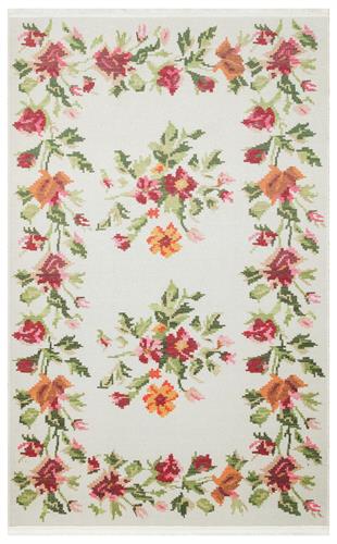 ELISTA ELS 100 CREAM MULTY  Vintage Desenlere Sahip Kaydırmaz Yıkanabilir Modern Halı