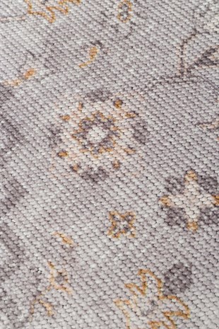 ELISTA VINTAGE ELS 201 GREY BLUE  Vintage Tasarımlı Yumuşak Bukle Dokuma Kaymaz Tabanlı Yıkanabilir Modern Halı
