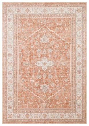 ELISTA VINTAGE ELS 201 TERRA  Vintage Tasarımlı Yumuşak Bukle Dokuma Kaymaz Tabanlı Yıkanabilir Modern Halı