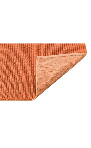 FINE CHOTI FINE RUST  El Dokuma Naturel Jüt Hasır Halı