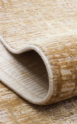 FRESCO DYED FSD 02 BEIGE GOLD  Overdyed Yüksek Alçak Dokulu Özel Işıltılı Yüksek Kaliteli Sık Dokuma Modern Salon Halısı