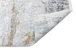 FRESCO FS 03 GREY NAVY  Yüksek Alçak Dokulu Özel Işıltılı Yüksek Kaliteli Sık Dokuma Modern Salon Halısı