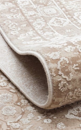 FRESCO FS 31 CREAM IVORY XW  Yüksek Alçak Dokulu Özel Işıltılı Yüksek Kaliteli Sık Dokuma Modern Salon Halısı