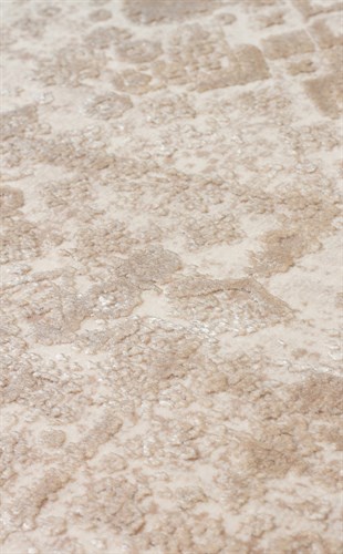 FRESCO FS 31 CREAM IVORY XW  Yüksek Alçak Dokulu Özel Işıltılı Yüksek Kaliteli Sık Dokuma Modern Salon Halısı