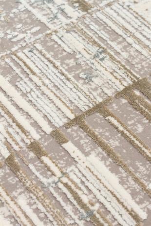 FRESCO FS 36 CREAM BEIGE XW  Yüksek Alçak Dokulu Özel Işıltılı Yüksek Kaliteli Sık Dokuma Modern Salon Halısı