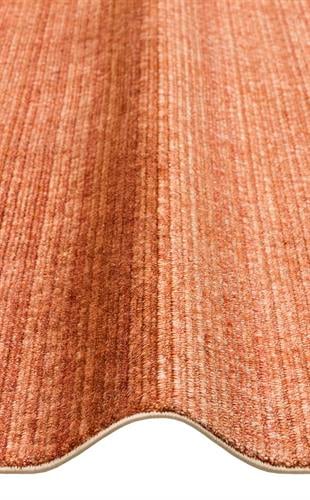 GESSI GES PLAIN TERRACOTTA  Özel Hav Vermeyen ve Kolay Temizlenebilir Tencel Kullanılarak El Emeği ile Özel Tezgahlarda Üretilen Modern Kara Tezgah Halısı