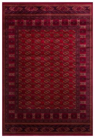 HERAT HER 03 RED  Afgan Desenli Viskon Sıkı Dokuma Kaymaz Tabanlı İnce Makine Halısı