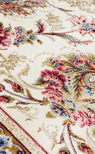 ISFAHAN ISF 01 CREAM  Klasik Desenli Yüksek Kalite Sık Dokuma Makine Halısı