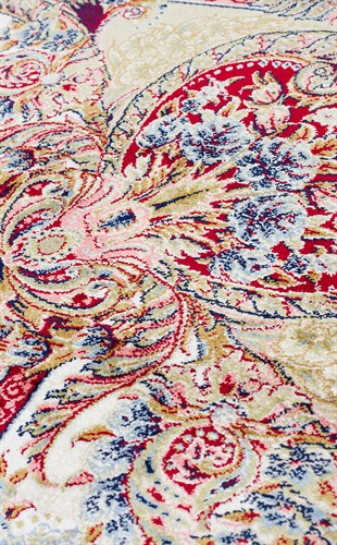 ISFAHAN ISF 01 RED  Klasik Desenli Yüksek Kalite Sık Dokuma Makine Halısı