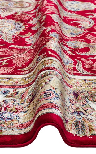 ISFAHAN ISF 01 RED  Klasik Desenli Yüksek Kalite Sık Dokuma Makine Halısı