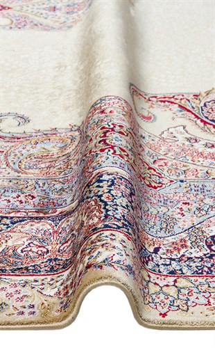 ISFAHAN ISF 02 CREAM  Klasik Desenli Yüksek Kalite Sık Dokuma Makine Halısı