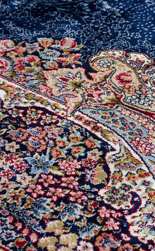 ISFAHAN ISF 02 NAVY  Klasik Desenli Yüksek Kalite Sık Dokuma Makine Halısı