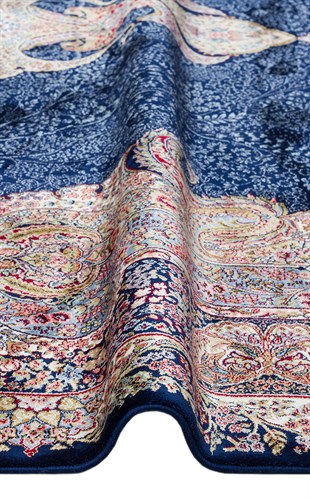 ISFAHAN ISF 02 NAVY  Klasik Desenli Yüksek Kalite Sık Dokuma Makine Halısı