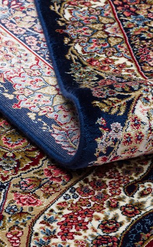 ISFAHAN ISF 02 NAVY  Klasik Desenli Yüksek Kalite Sık Dokuma Makine Halısı