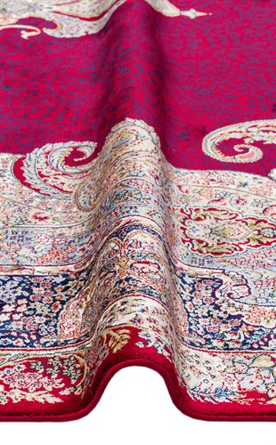 ISFAHAN ISF 02 RED  Klasik Desenli Yüksek Kalite Sık Dokuma Makine Halısı