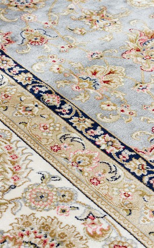 ISFAHAN ISF 03 GREY CREAM  Klasik Desenli Yüksek Kalite Sık Dokuma Makine Halısı