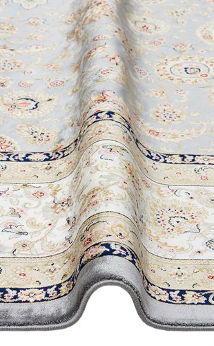 ISFAHAN ISF 03 GREY CREAM  Klasik Desenli Yüksek Kalite Sık Dokuma Makine Halısı