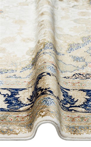 ISFAHAN ISF 04 CREAM  Klasik Desenli Yüksek Kalite Sık Dokuma Makine Halısı