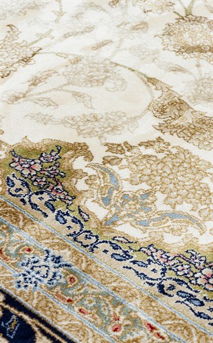 ISFAHAN ISF 04 CREAM  Klasik Desenli Yüksek Kalite Sık Dokuma Makine Halısı