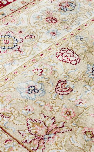 ISFAHAN SECCADE ISF SCD 01 CREAM RED  Klasik Desenli Yüksek Kalite Sık Dokuma Seccade