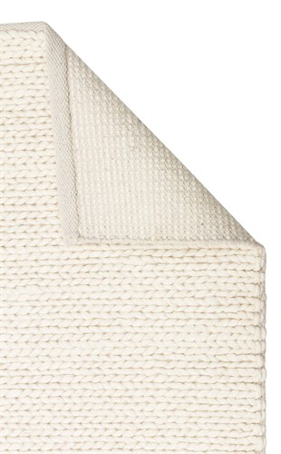 JADE BASKETWEAVE CREAM  Naturel Kazak Örgü Desenli El Dokuma Örgü Halı