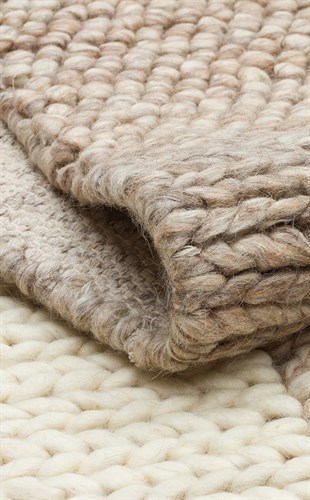 JADE CORBIN NATURAL  Naturel Kazak Örgü Desenli El Dokuma Örgü Halı