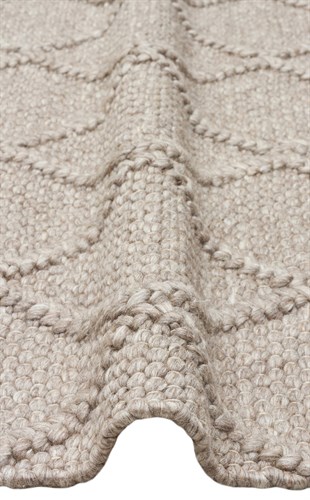 JADE DIAMOND BROWN  Naturel Kazak Örgü Desenli El Dokuma Örgü Halı