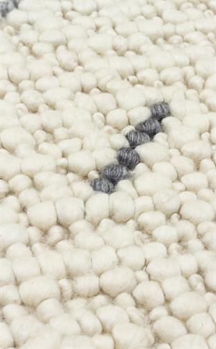 JADE JD 06 ANTRASIT GREY  Naturel Kazak Örgü Desenli El Dokuma Örgü Halı