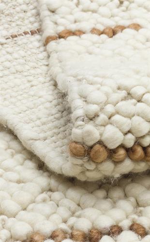 JADE JD 06 NATURAL  Naturel Kazak Örgü Desenli El Dokuma Örgü Halı