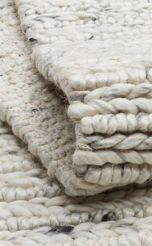 JADE JD 07 L.GREY  Naturel Kazak Örgü Desenli El Dokuma Örgü Halı