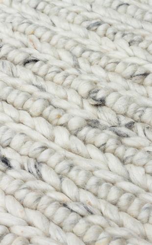 JADE JD 07 L.GREY  Naturel Kazak Örgü Desenli El Dokuma Örgü Halı