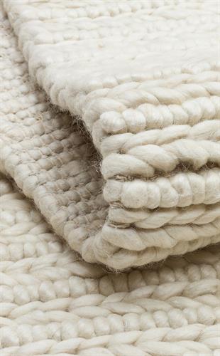 JADE JD 07 WHITE  Naturel Kazak Örgü Desenli El Dokuma Örgü Halı