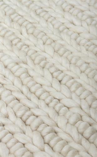 JADE JD 07 WHITE  Naturel Kazak Örgü Desenli El Dokuma Örgü Halı