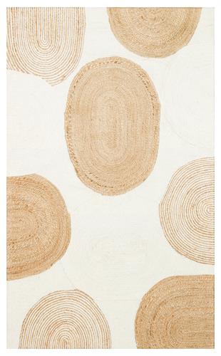 JADE JD 902 NATURAL WHITE Yün ile Üretilen Örme El Halısı