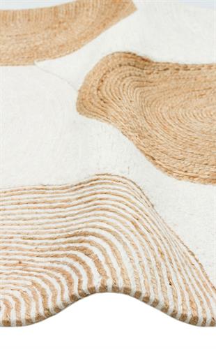 JADE JD 902 NATURAL WHITE Yün ile Üretilen Örme El Halısı