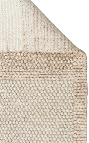 JADE MARJORY NATURAL  Naturel Kazak Örgü Desenli El Dokuma Örgü Halı