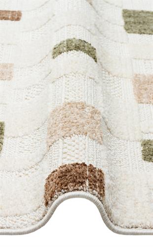 JOY JOY 02 GREEN BEIGE  Hav Toz Vermeyen Yumuşak dokulu Modern Makine Halısı